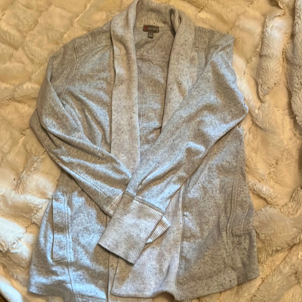 Talbots Waffle Knit Cardigan with Pockets XS
